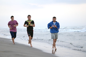 Image showing morning jogging with friends