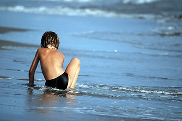 Image showing child at the beach
