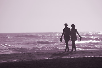 Image showing romantic couple on beach