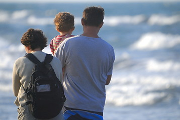 Image showing young family on vacation