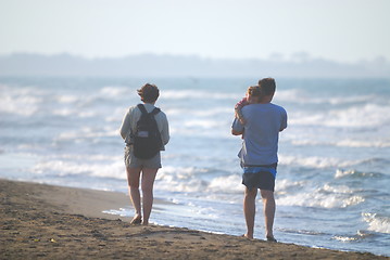 Image showing young family on vacation