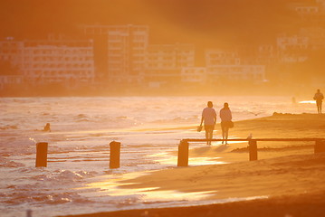 Image showing romantic couple on beach