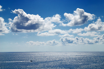 Image showing cloudy sky and sea