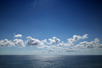 Image showing cloudy sky and sea