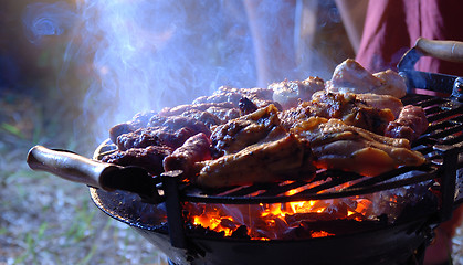 Image showing chicken on grill