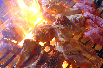 Image showing chicken on grill