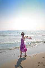 Image showing happy woman on beach 