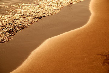 Image showing sunset on sea