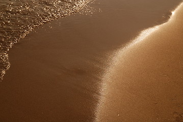 Image showing sunset on sea