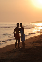 Image showing romantic couple on beach