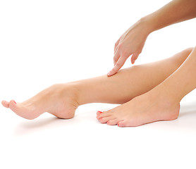 Image showing woman leg care c