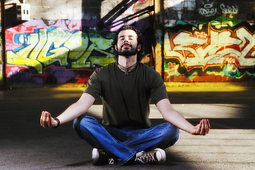 Image showing urban yoga