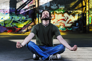 Image showing urban yoga