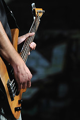 Image showing music guitar player outdoor 