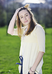 Image showing young woman outdoor portrait