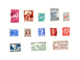 Image showing International post stamps collection