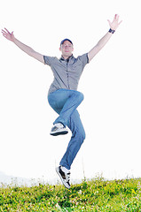 Image showing man jump outdoor