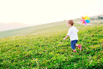 Image showing happy child have fun outdoor