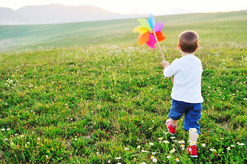 Image showing happy child have fun outdoor