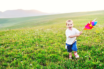 Image showing happy child have fun outdoor