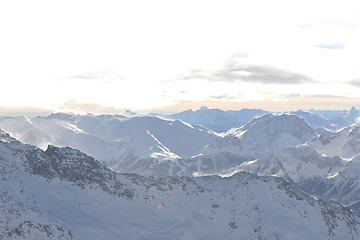 Image showing mountain snow sunset