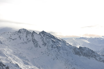 Image showing mountain snow sunset