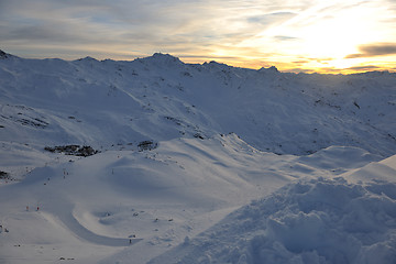 Image showing mountain snow sunset