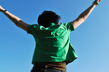 Image showing woman fashion jump