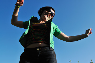 Image showing woman fashion jump