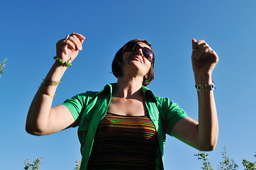 Image showing woman fashion jump