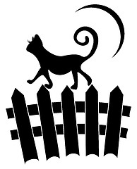 Image showing Cat on fence