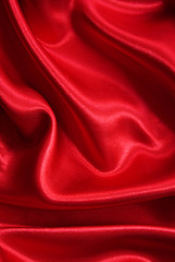 Image showing Smooth elegant red silk 