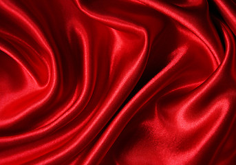 Image showing Smooth elegant red silk can use as background 