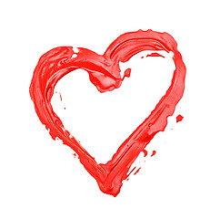 Image showing heart painted outline