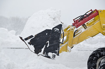 Image showing removing snow after winter storm