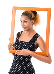 Image showing the girl with the frame of the picture