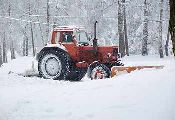 Image showing removing snow after winter storm