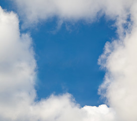 Image showing frame of clouds in the sky