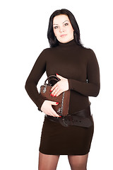 Image showing Pretty woman with bag