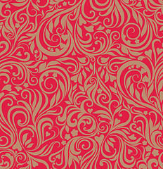 Image showing Seamless festive floral background