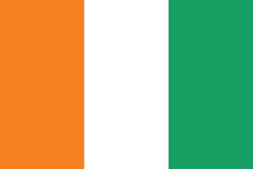 Image showing Flag of Cote d Ivoire -Ivory Coast