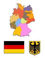 Image showing The map and the arms of Germany