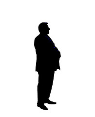 Image showing Silhouette of the businessman