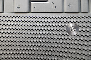 Image showing Close-up of a silver laptop