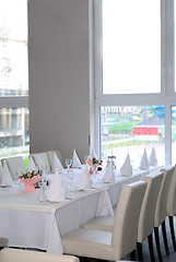 Image showing table setting in the restaurant