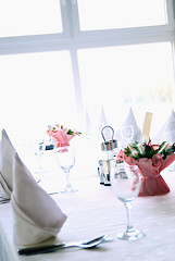 Image showing table setting in the restaurant