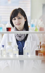 Image showing young woman in lab