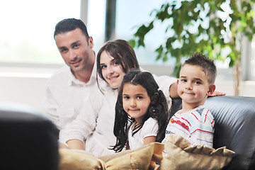 Image showing young family at home