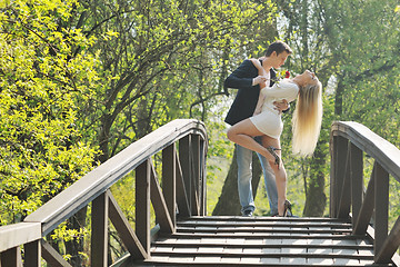 Image showing romantic couple in love outdoor