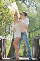Image showing romantic couple in love outdoor